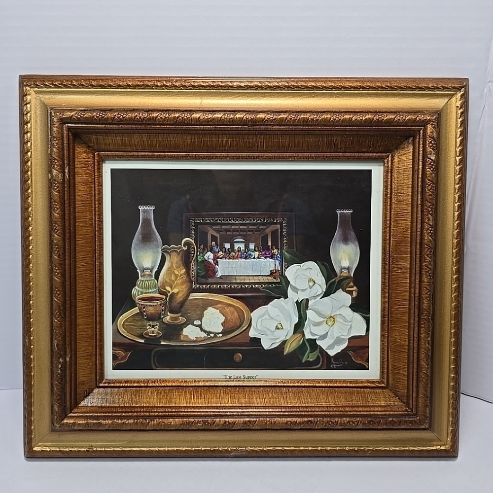 "The Last Supper" by Herman Woodall Spiritual Framed Art Print